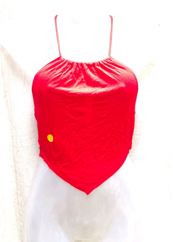 21137. Red Halter Top