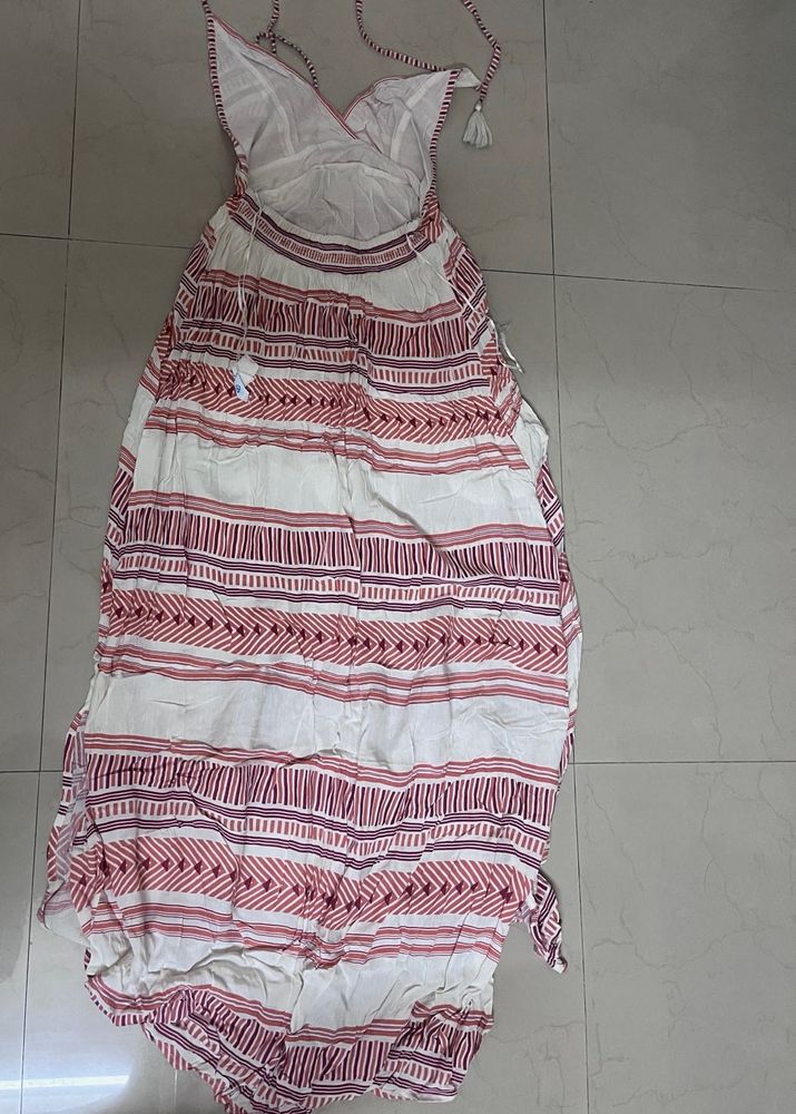 Striped Backless Dress