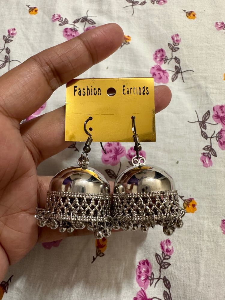 Anti Tarnish Silver Jumkas