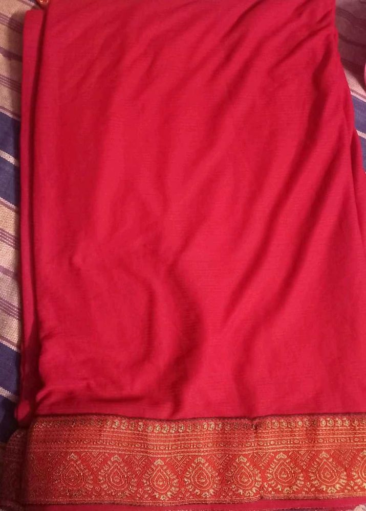 Red Fabric with Border
