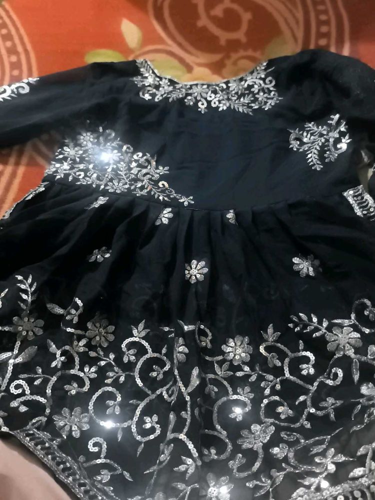 Teal Colour Sharara