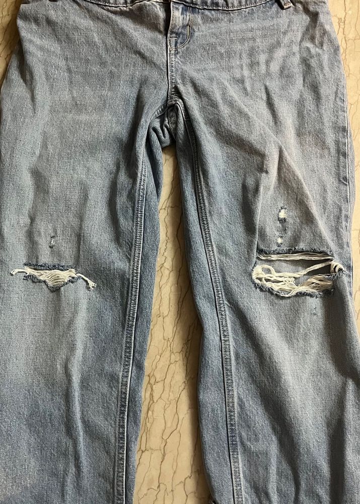 Ripped Light Wash Jeans