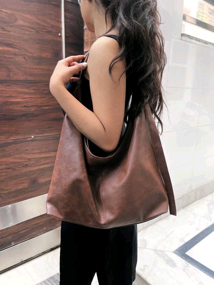 Brown totebag 🍂(Collage/Gym Bag)🤎