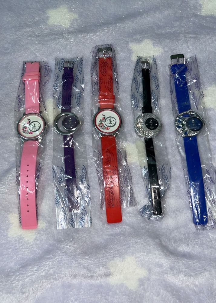 Combo of 5 Colorful Fashion Watches