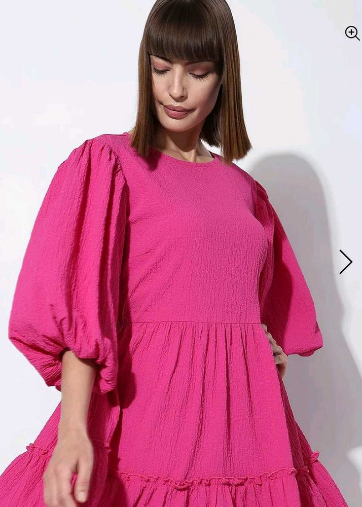 Newme Pink Midi Dress From Pluss