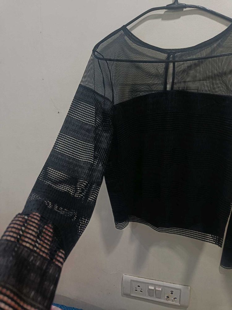 Sheer Black Top