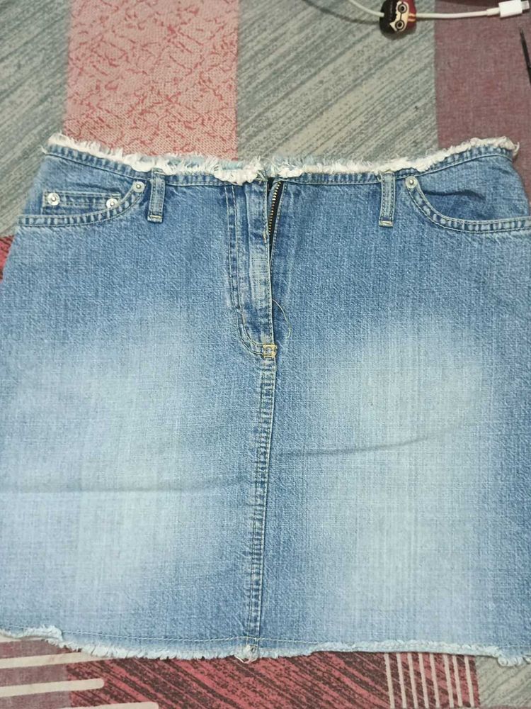 Denim Mini Skirt