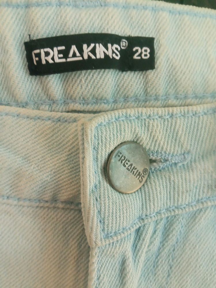 Freakins Light Blue Straight Jeans
