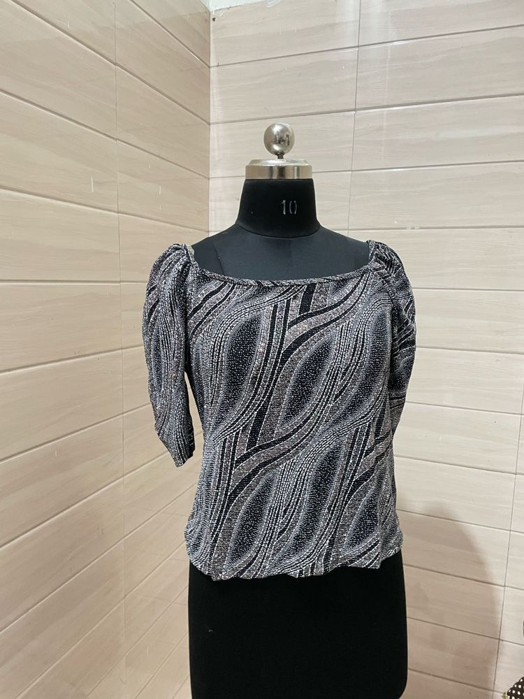 imported party glitter top