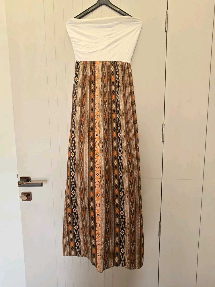 Boho Strapless Maxi Dress