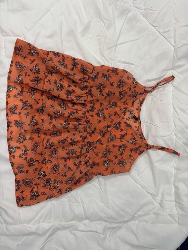 Floral Cami Sheer Top