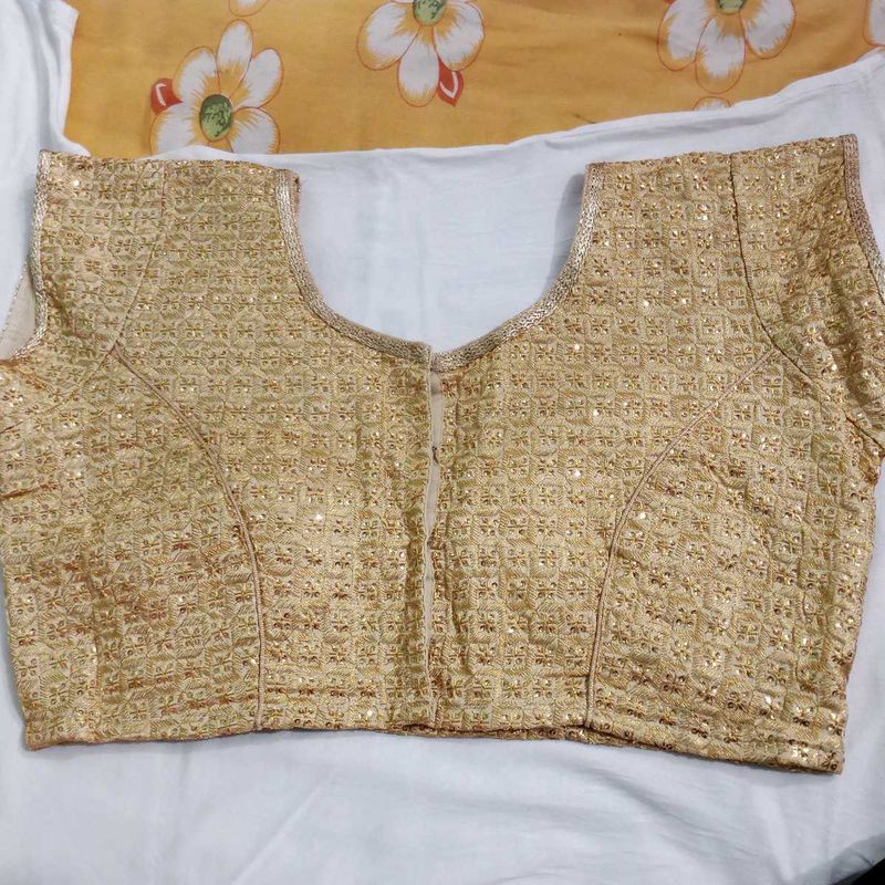 Golden Sequin Embellished Blouse
