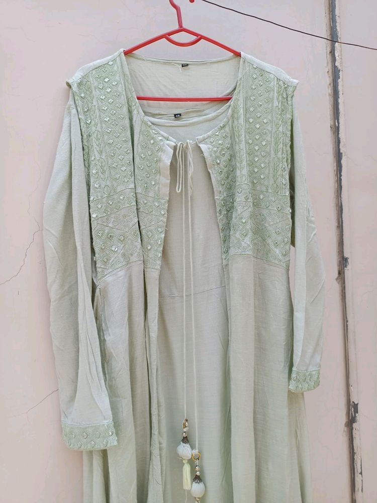 2 Piece Frock And Shrug Set