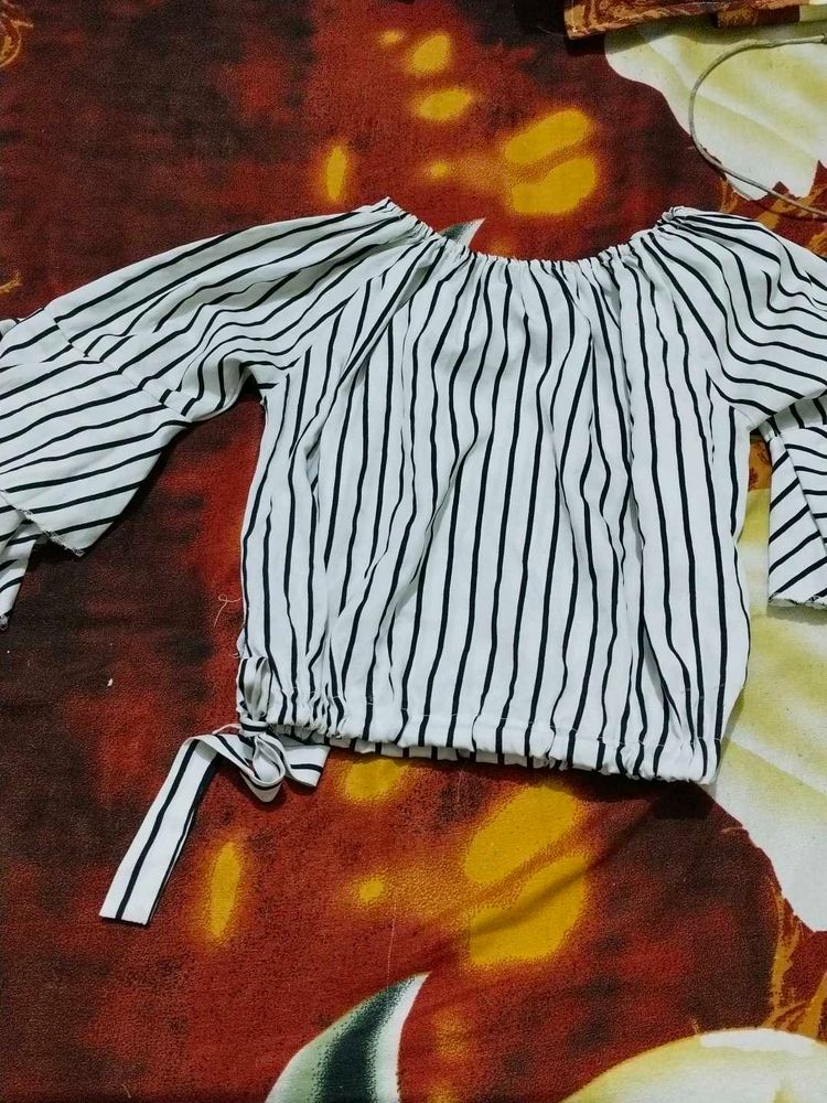 Striped Off-Shoulder Top