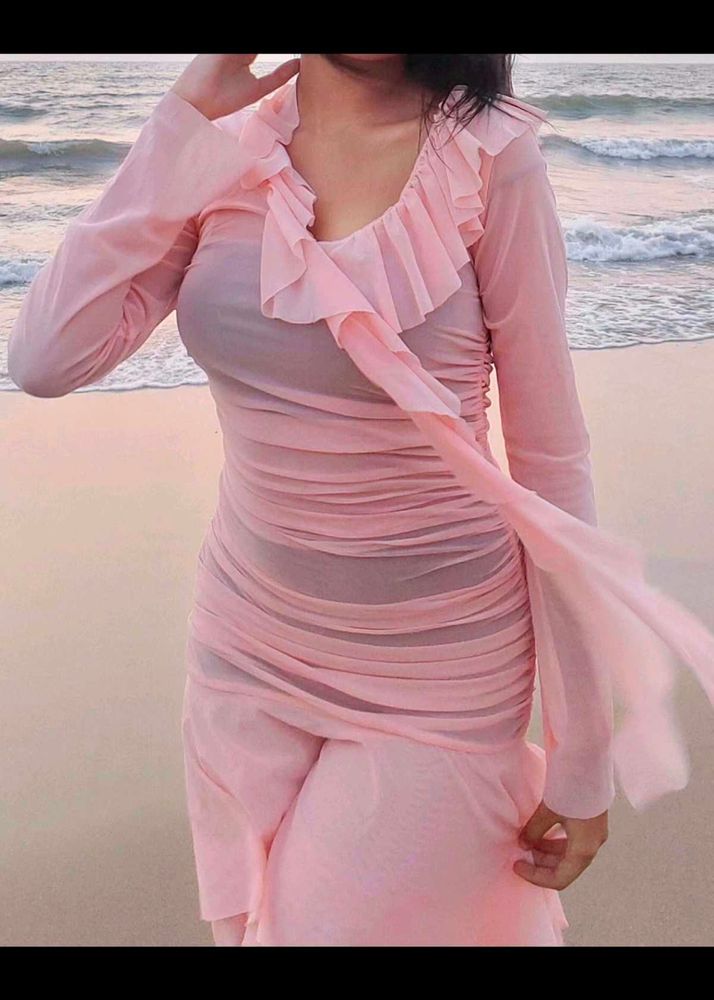 Pink Ruffle Dress