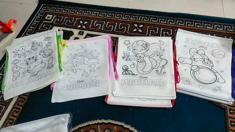 Canvas DIY Colouring Backpack