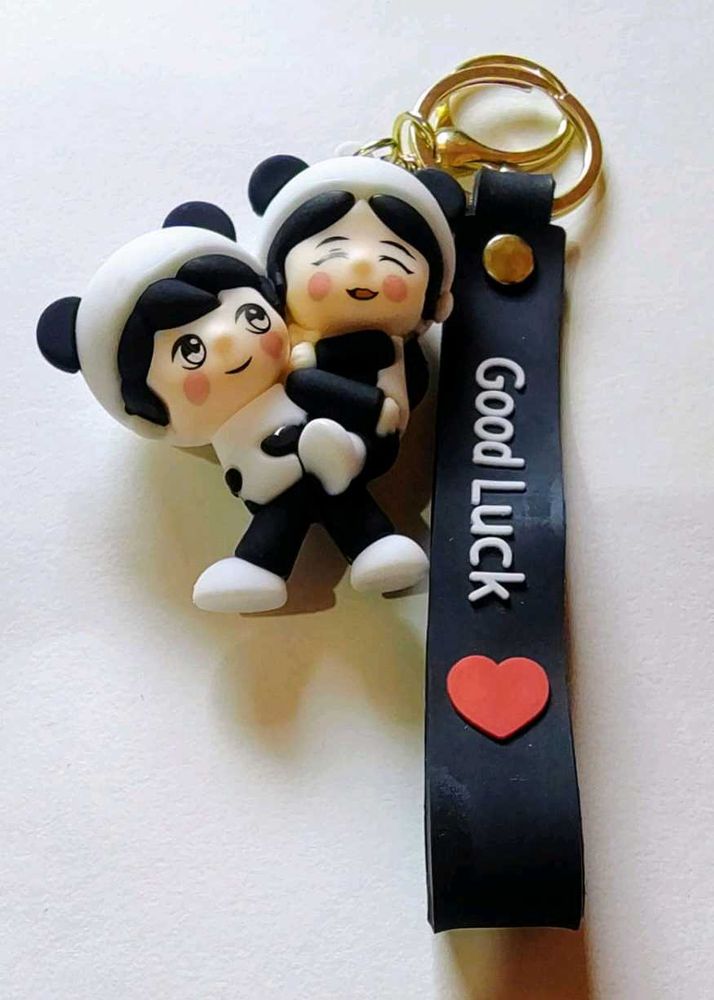 Panda Couple Keychain - Good Luck