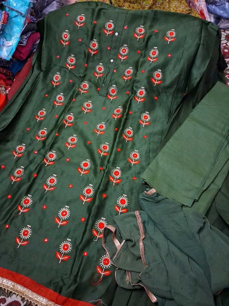Beautiful All Over Embroidery Work Dress Metirial