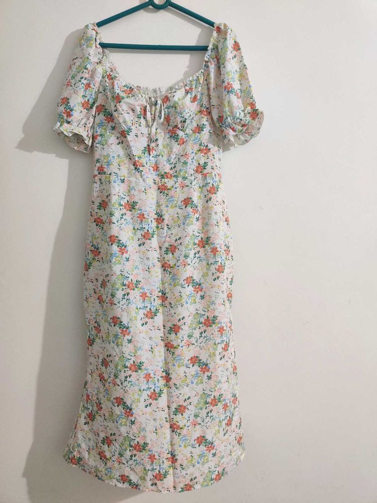 Urbanic A-Line Knot Floral Summer Dress