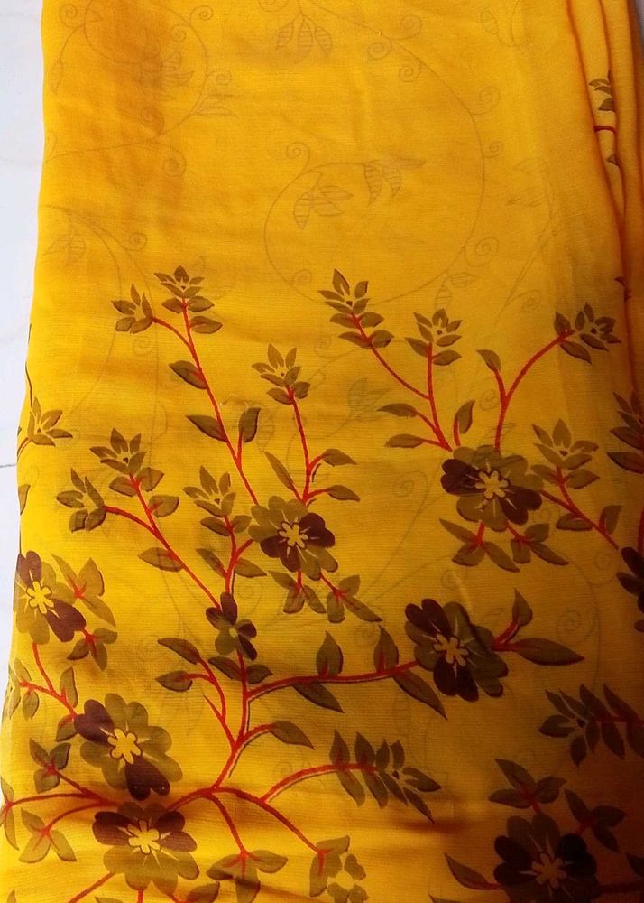 printed daily wear saree with blouse