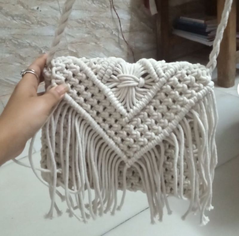 Macrame Crossbody Bag