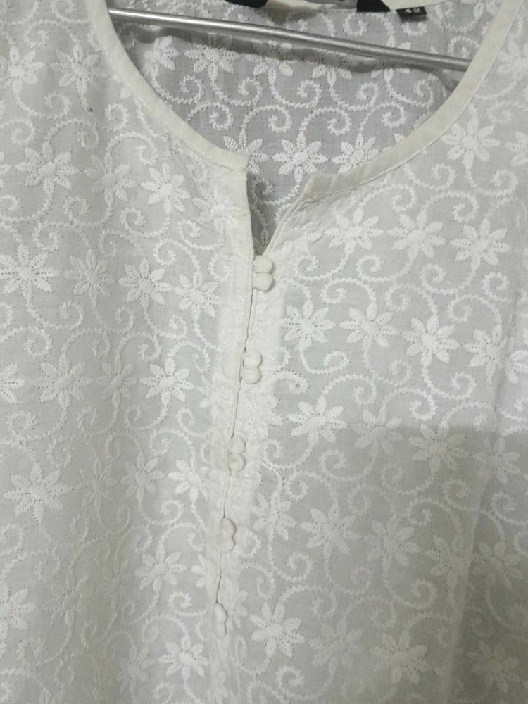 White Chikankari Kurta