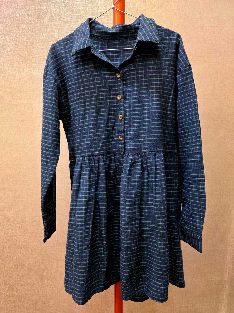 Checkered Empire Waist Tunic