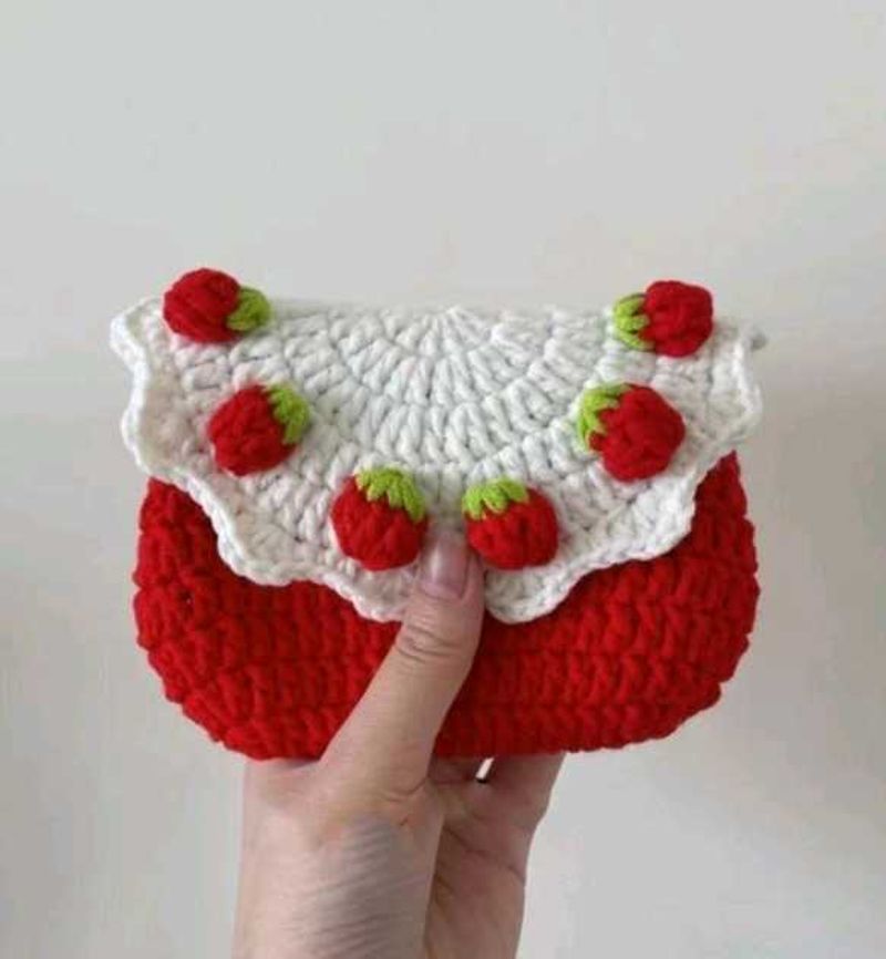 Strawberry Crochet Bag