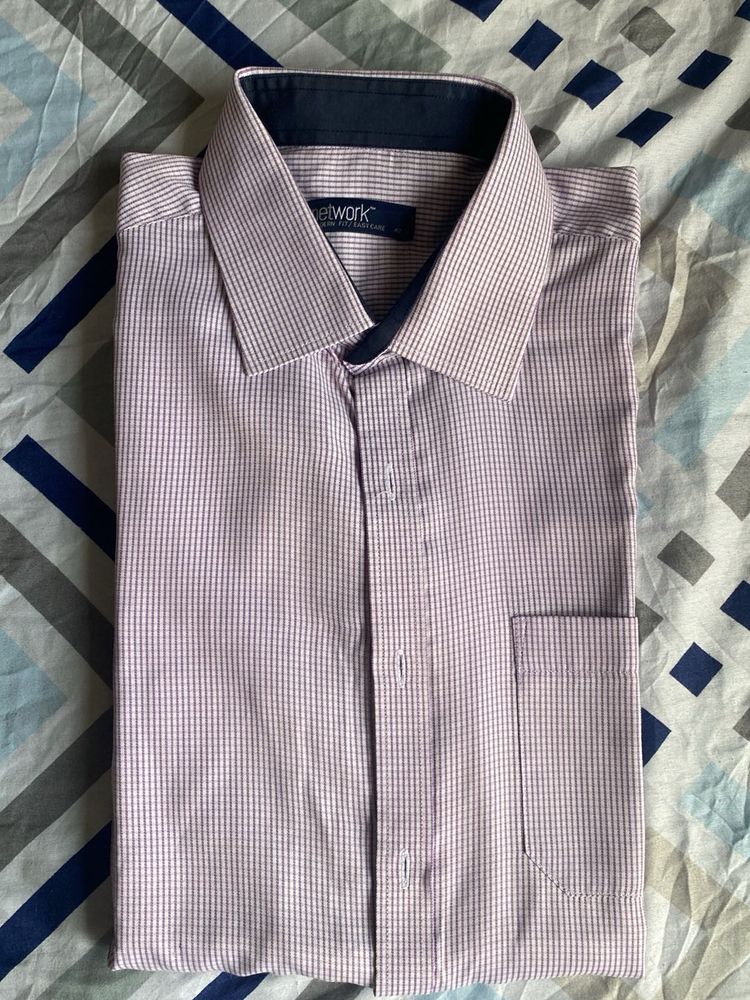Network Formal Full Sleeve Shirt - Lavender