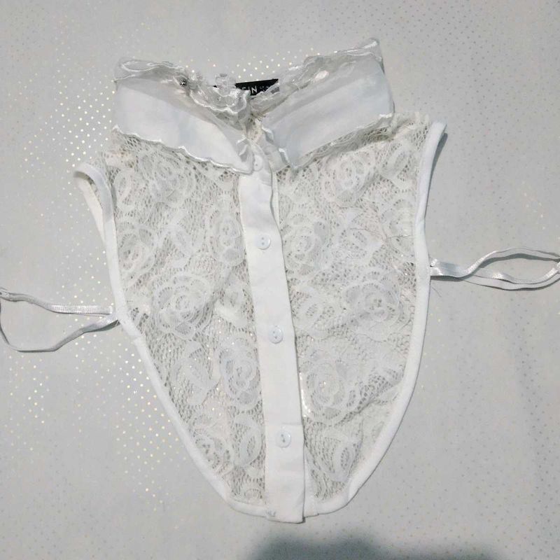 White Lace Detachable Collar