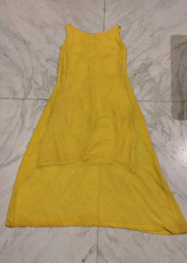 Long Yellow Chiffon Dress✨