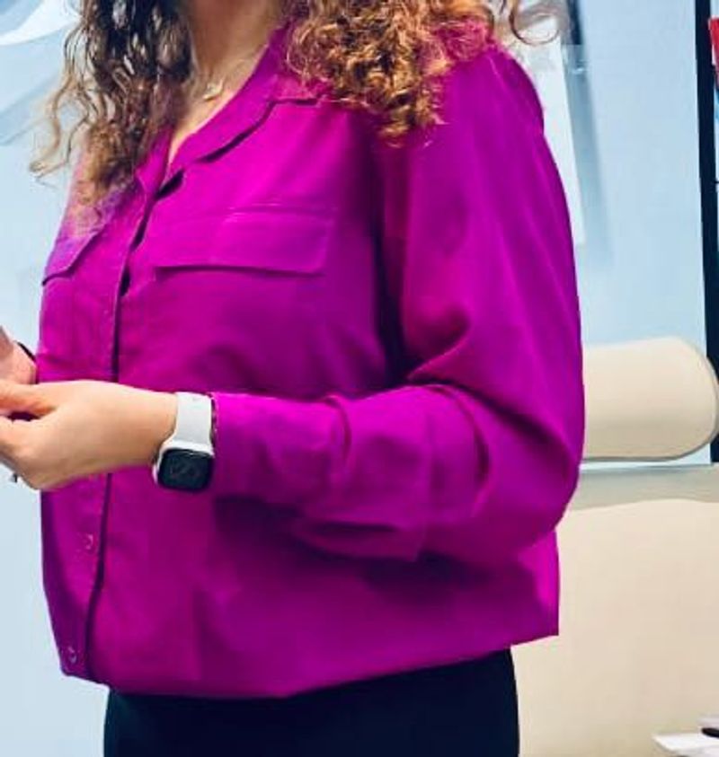 Button-Down Shirt (Magenta) Of Le Chateau