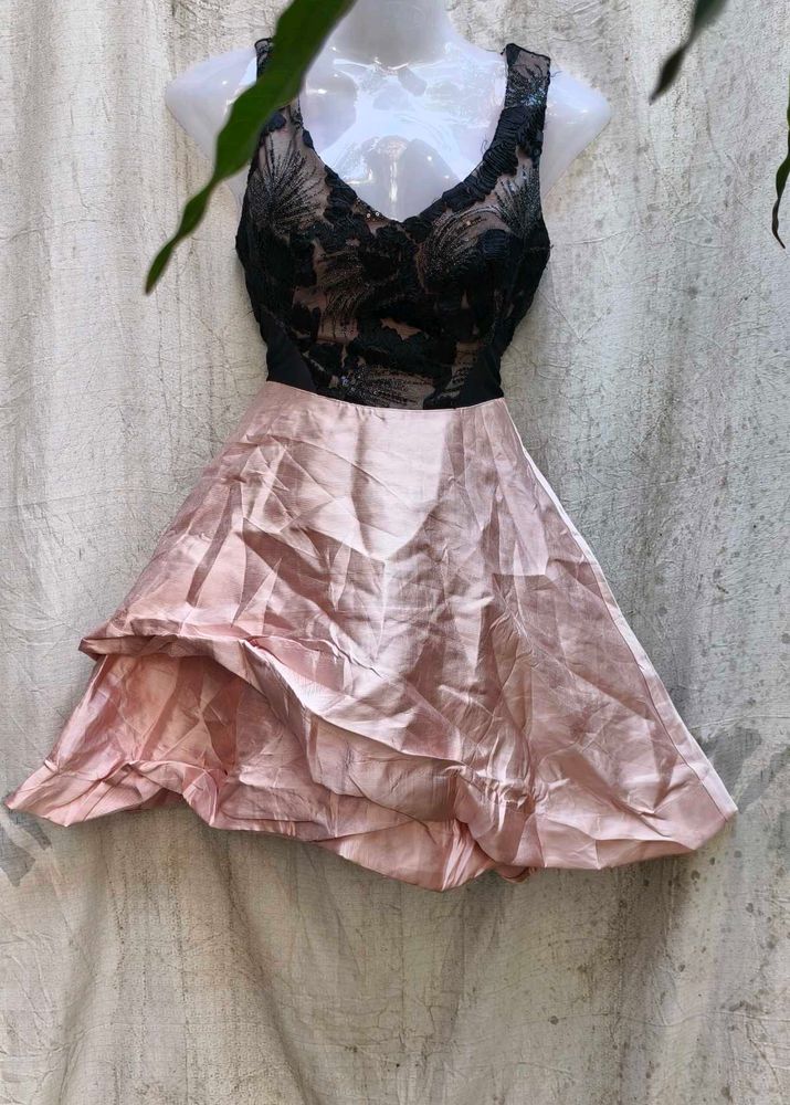 I. Lace &amp; Satin Party Dress