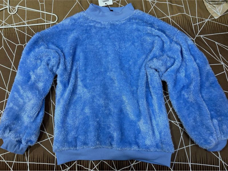 Blue Fuzzy Sweatshirt