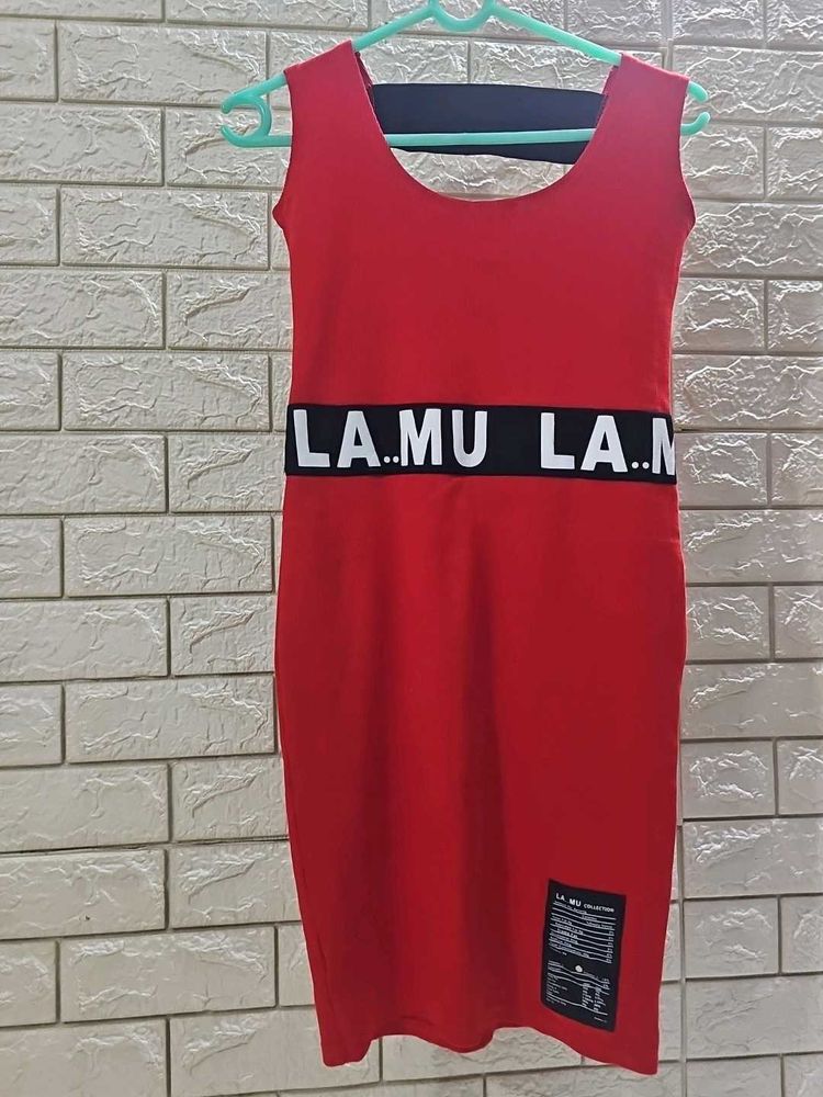 Red LA.MU Bodycon Dress