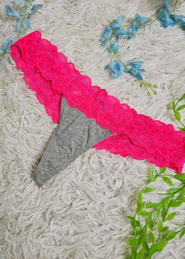 Pink Lace Thong