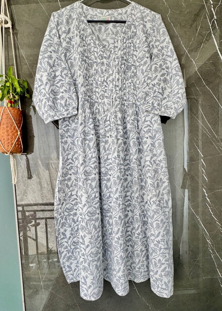 Floral Print Grey White Co Ord Set