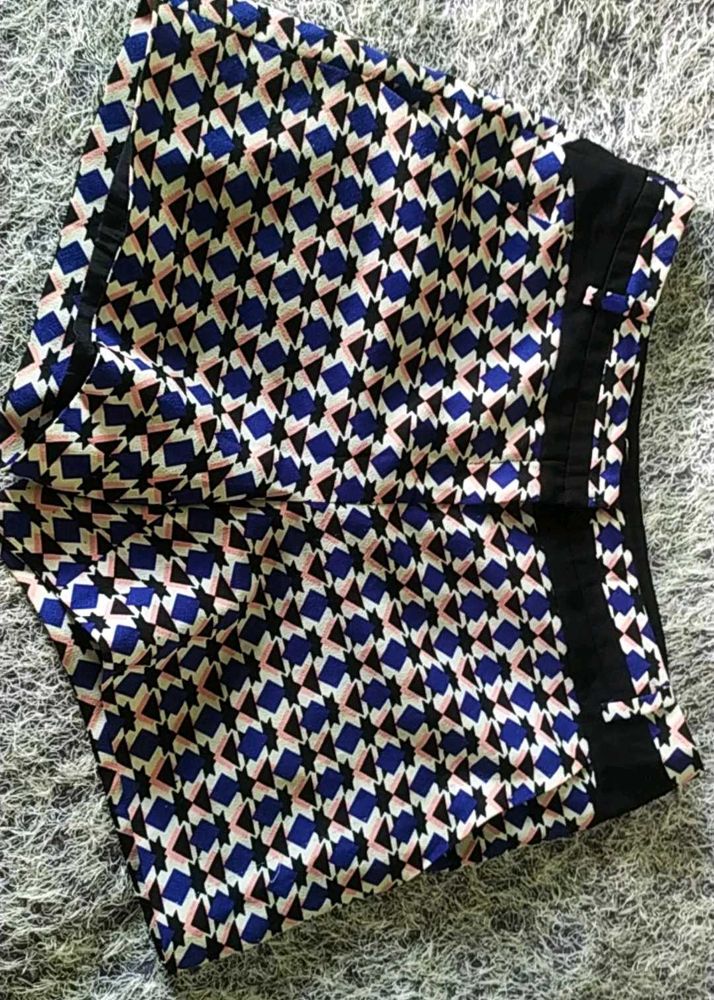 Patterned Mini Skirt