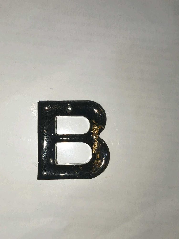 Resin Alphabet Keychain