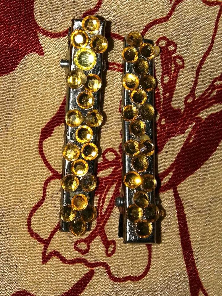Kundan Fitted Alligator Clips Combo
