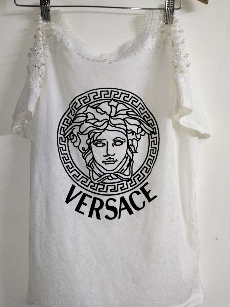 Versace Graphic Tee - White