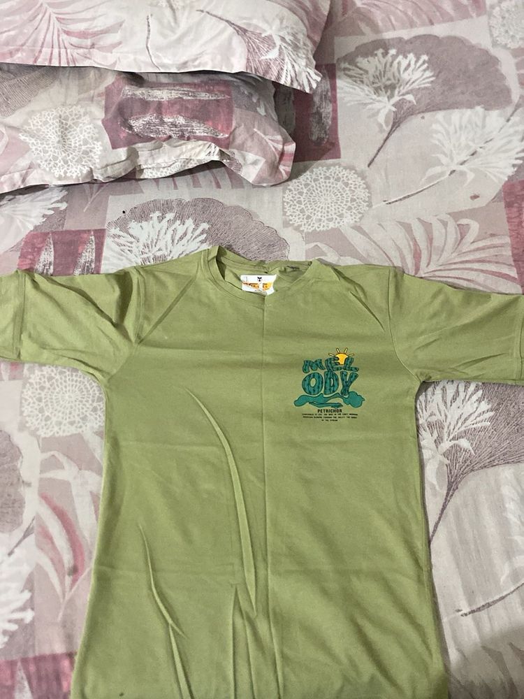 Graphic Print Olive T-Shirt