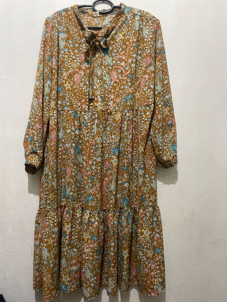 Floral Print Tiered Dress