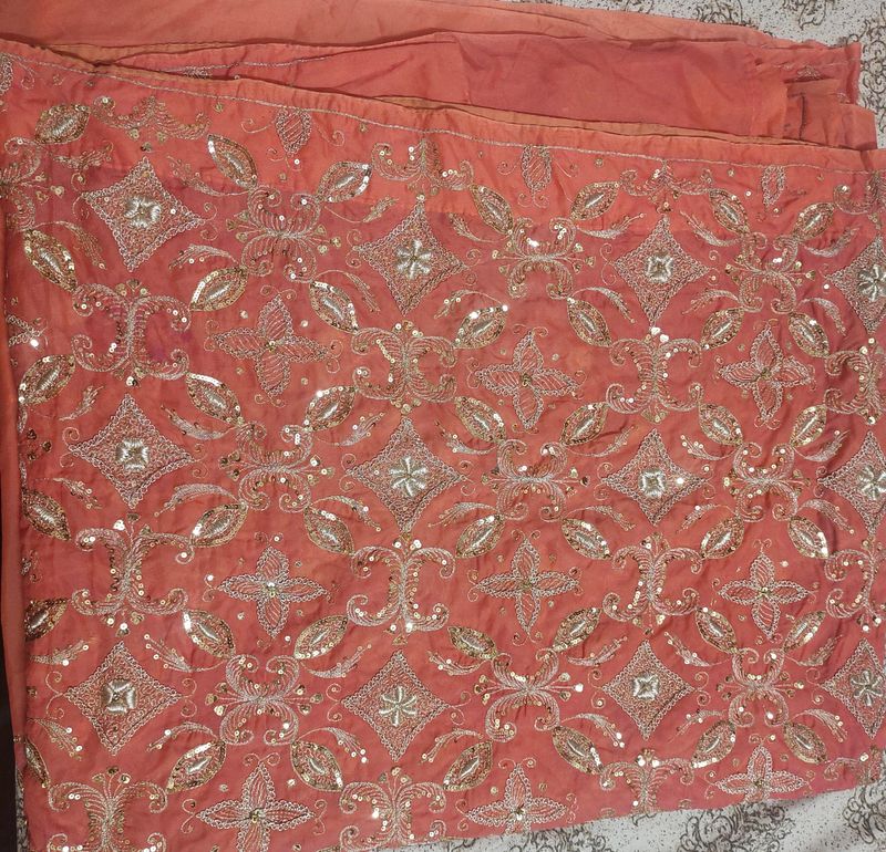 Georgette Heavily Embroided Saree