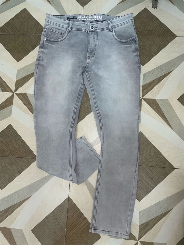 Gray Denim Jeans Black sparrow