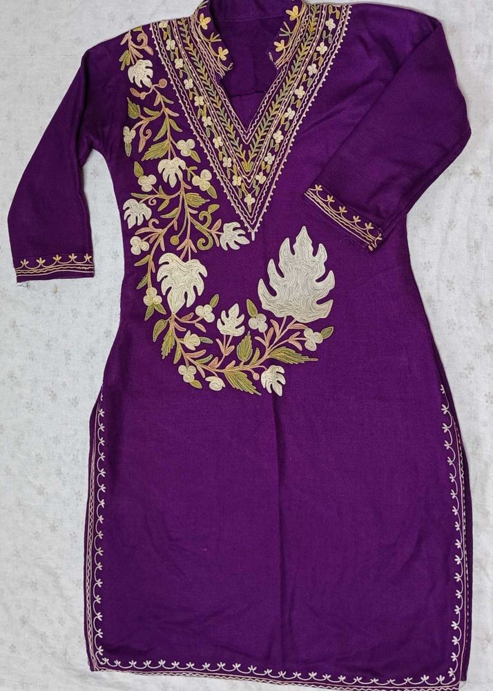 Purple Kashmiri Kurta