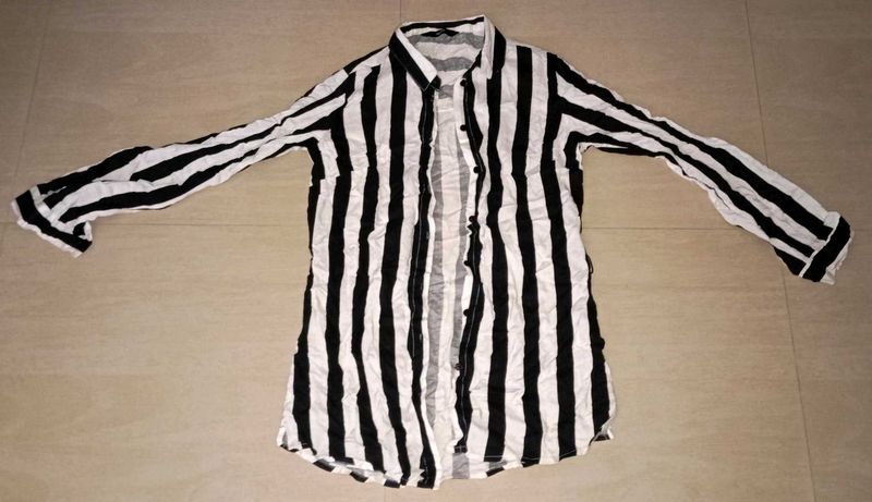 Striped Button-Down Shirt