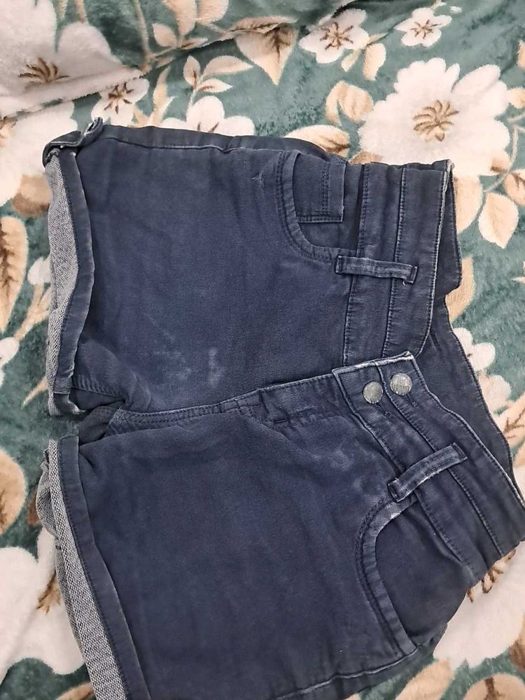 Blue Denim Women's Shorts