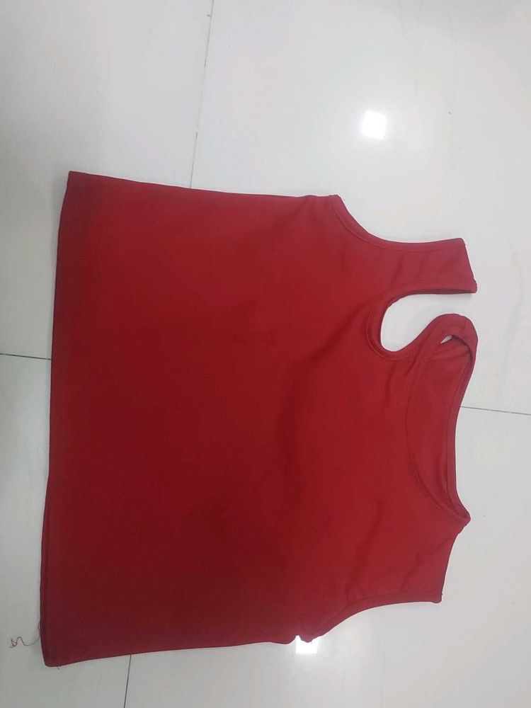 Red Sleeveless Top
