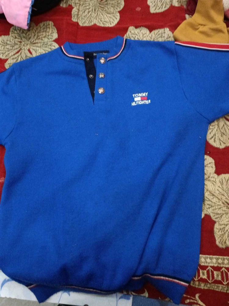 Tommy Hilfiger Blue Knit Top